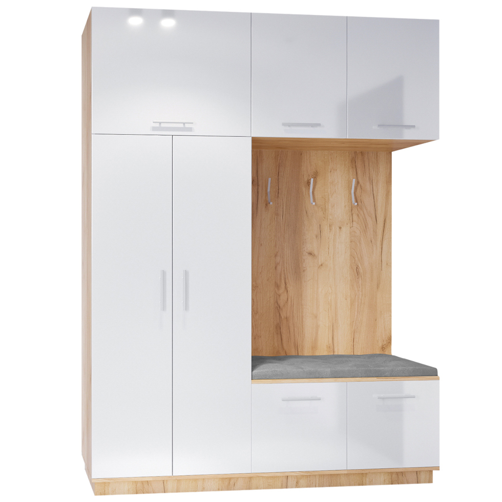 dulap dreapta creon 1 craft auriu alb lucios