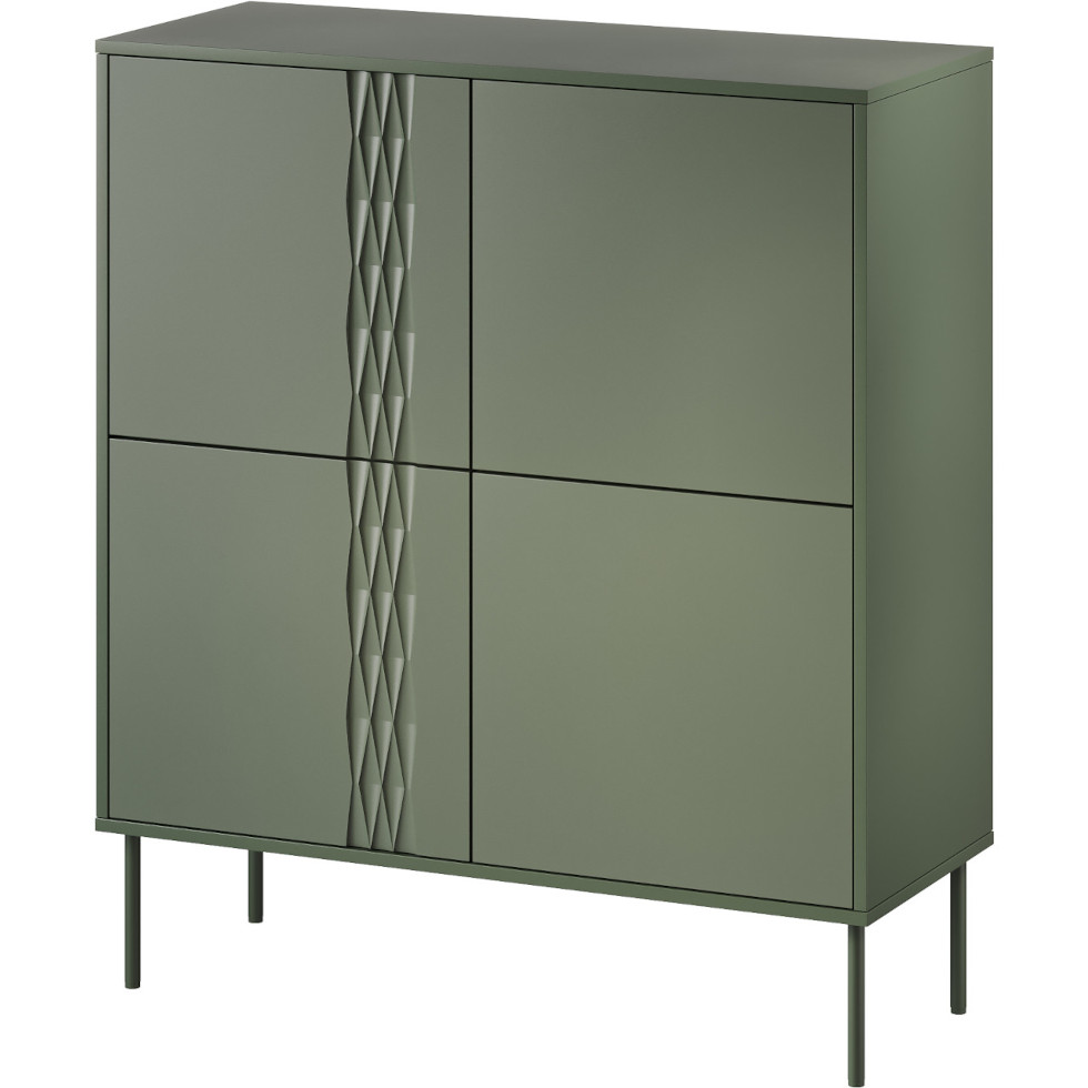 comodă Tiffany 4D verde mat