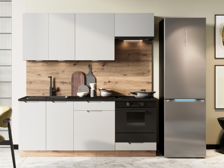 Bucătărie Ellen 1 stejar artizanal gri