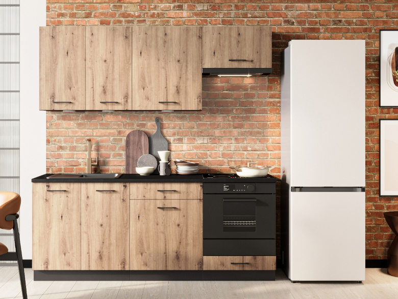 Bucătărie Ellen 1 Stejar Grafit Artisan