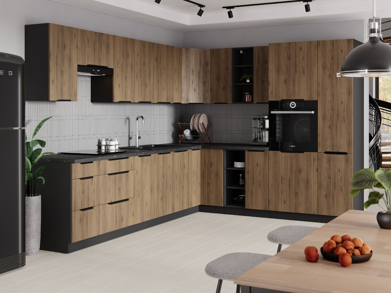 bucatarie silvia set monza 1 silvia bucatarie 1 okapi de nuc negru