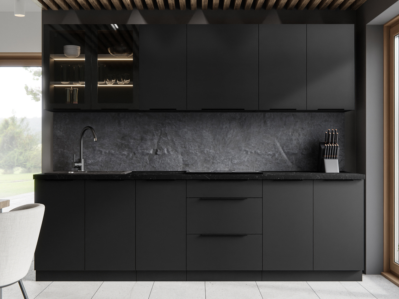set lempert siena 2 260 silvia bucătărie 2 negru negru