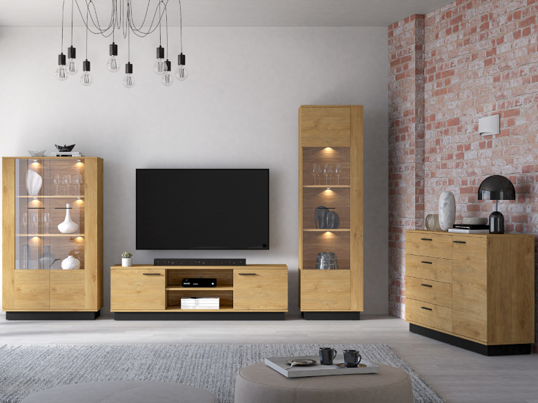 Mobilier elegant de living din stejar Desmond 1
