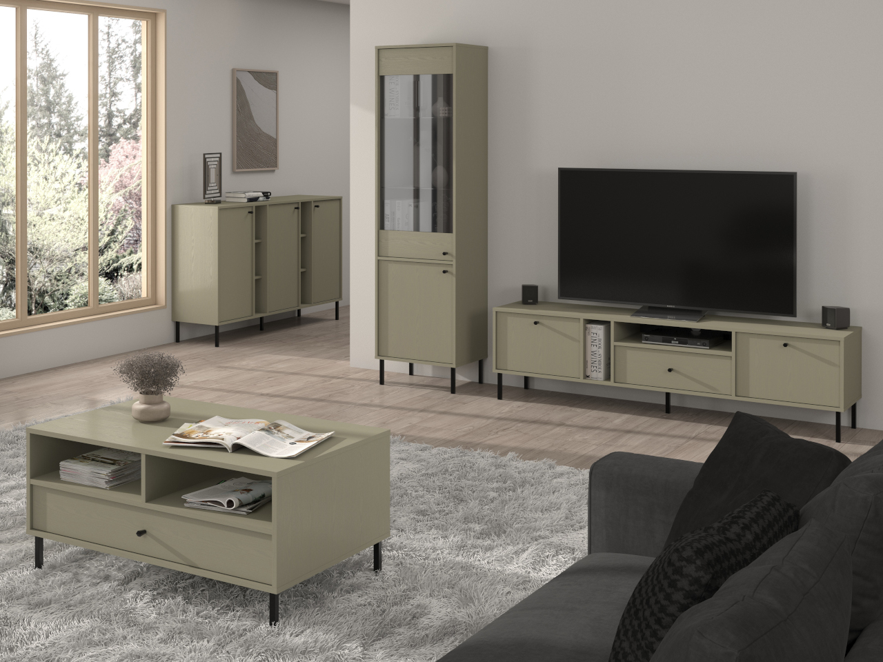 Mobilier living KYOTO 1 eucalipt