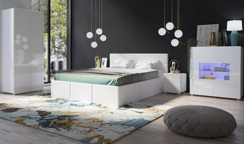 Calabria 13 dormitoare alb lucios