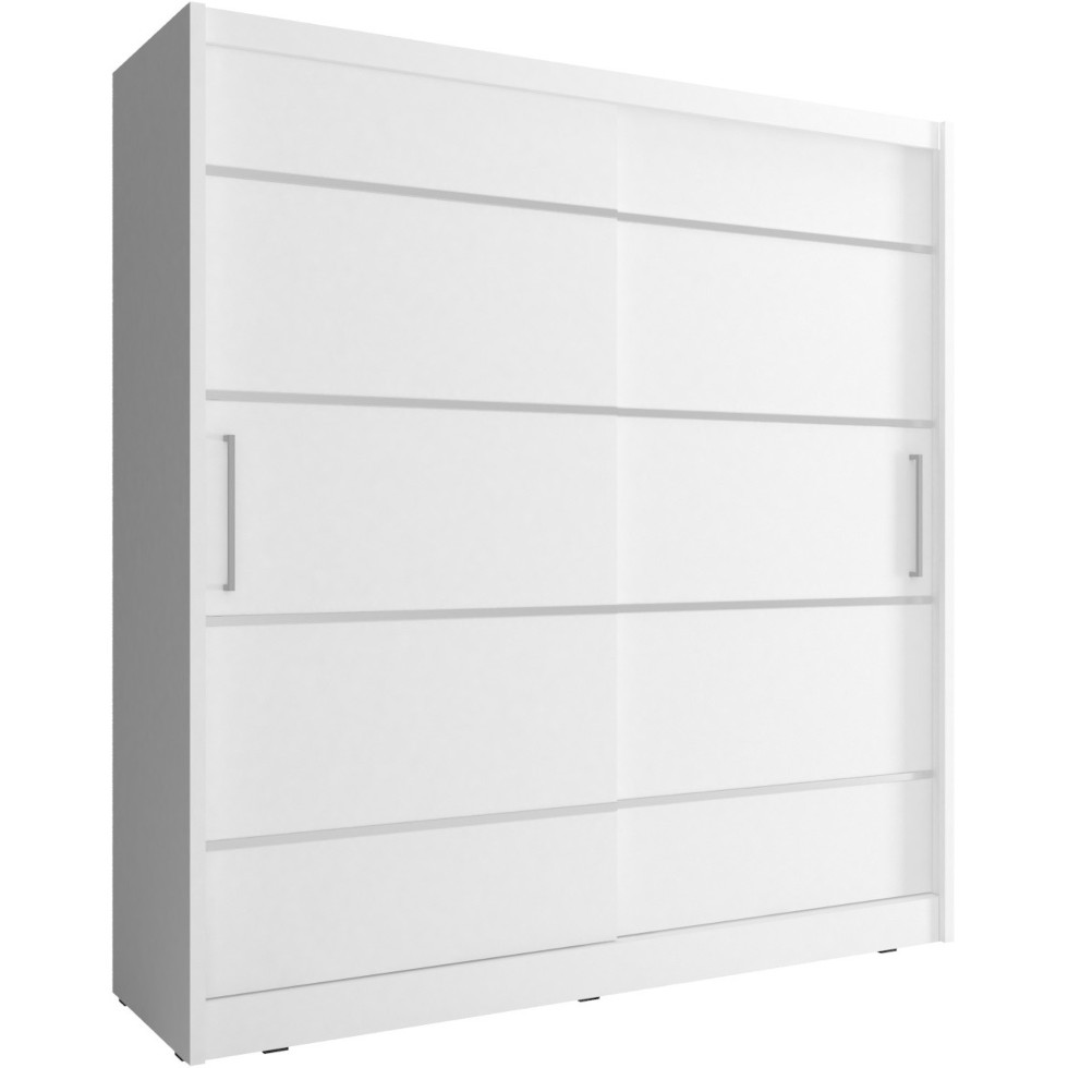 Dulap glisant Maya Alu 180 alb