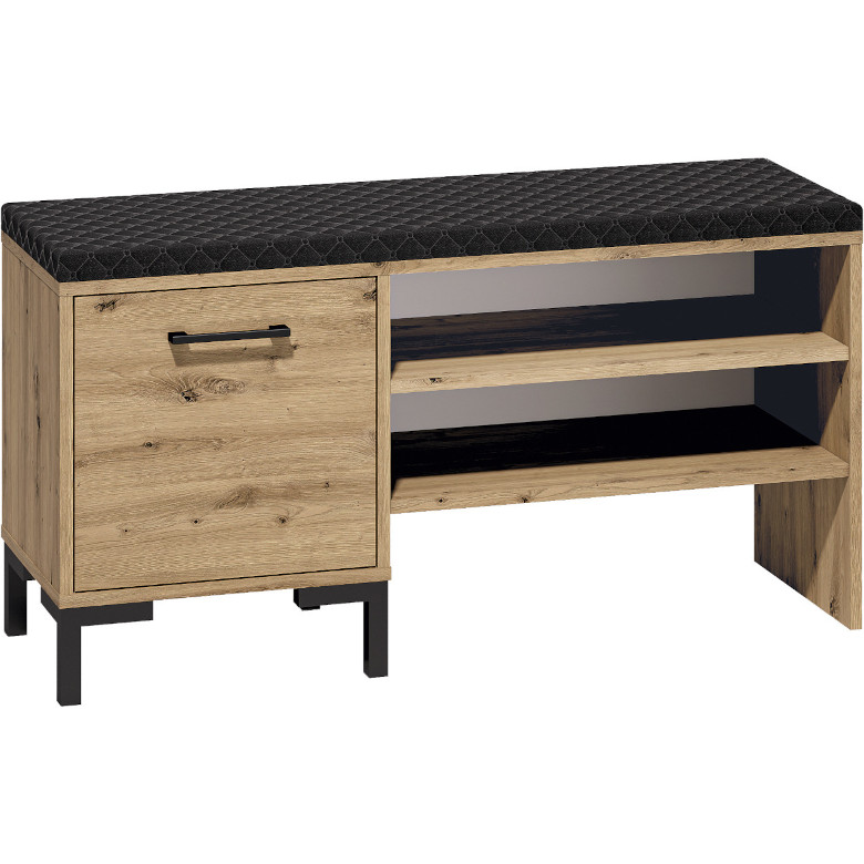 Dulap pantofi cu scaun mevia 05 stejar artizanal
