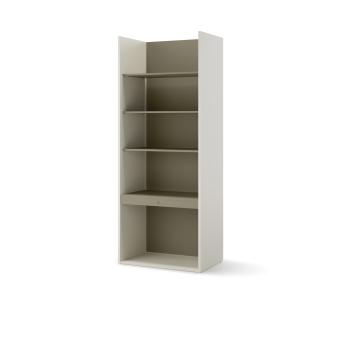 Bibliotecă lată cu iluminare șampanie/eucalipt WOOW WO04